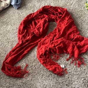 Cost Plus World Market Vibrant Red Scarf